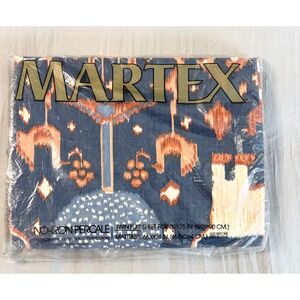 Vintage 70s Martex Inger McCabe Elliot Magical Kingdom Twin Flat Sheet Folk Art